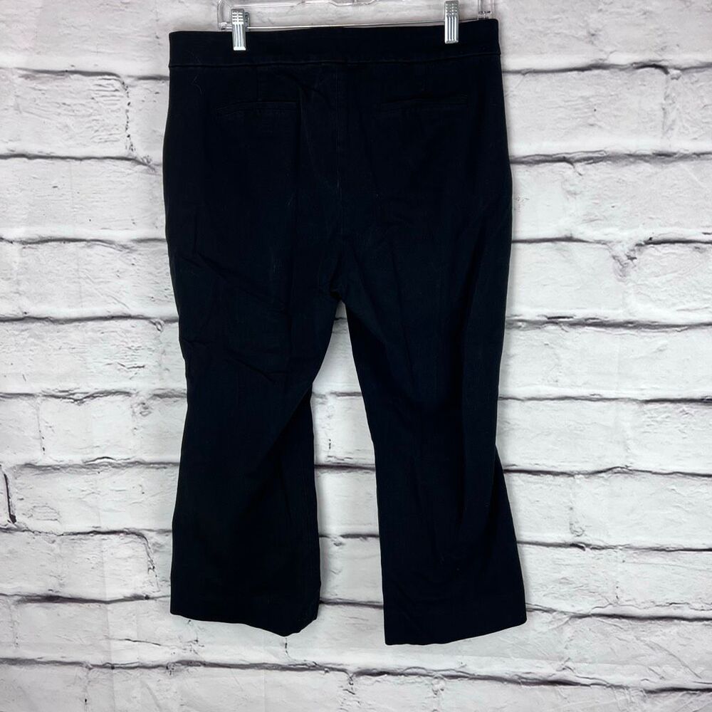 J.Crew Kelsey Pant Black Cropped Kick Flare Stretch Career Ankle Trouser Size 12 - Picture 6 of 9